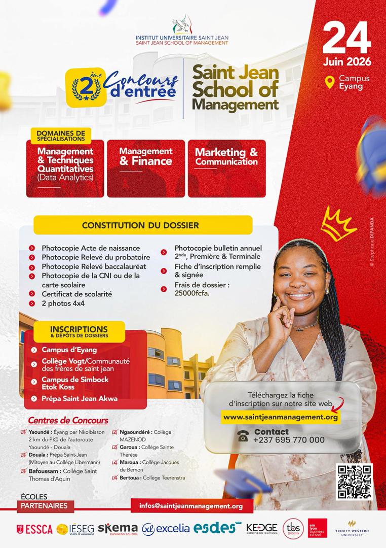Concours d'entrée à l'Institut Universitaire Saint Jean